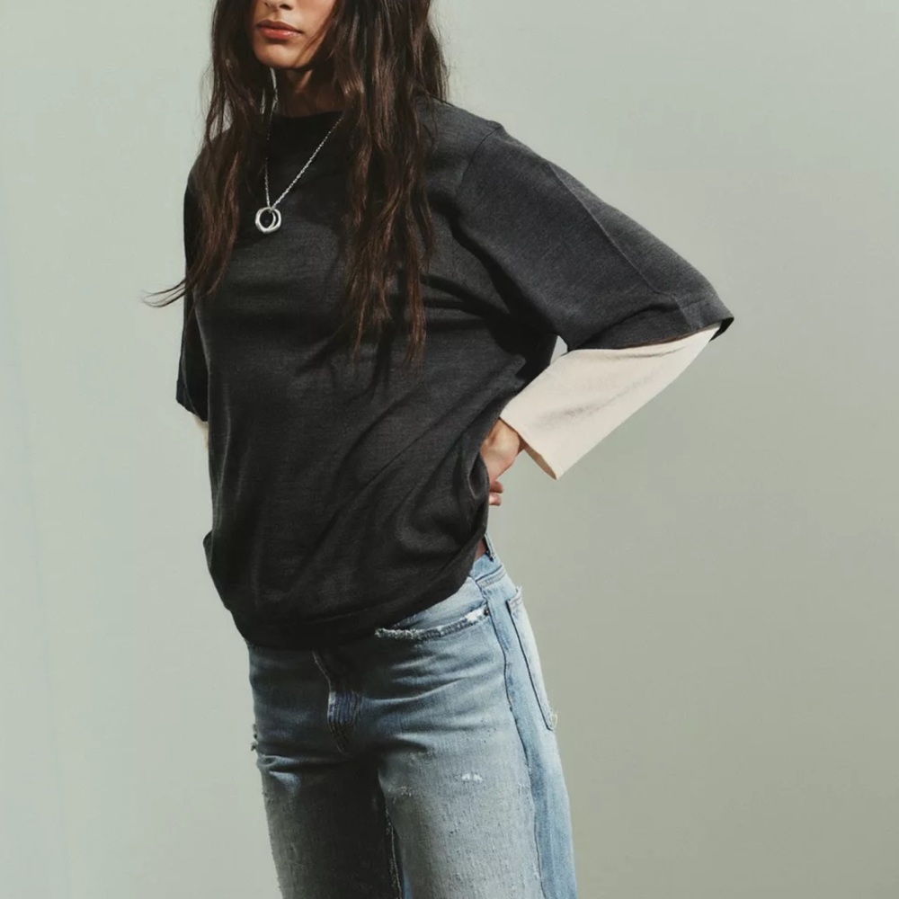 Zara Double Layer Knit Jumper - Picture 4 of 9